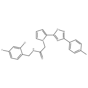 N-(2-chloro-4-fluorobenzyl)-2-{2-[3-(4-methylphenyl)-1,2,4-oxadiazol-5-yl]-1H-pyrrol-1-yl}acetamide Structure