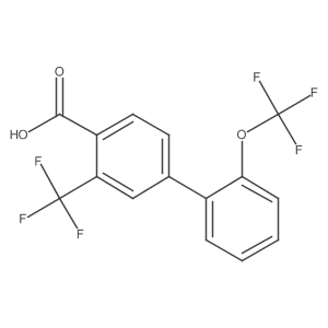 4-[2-(Trifluoromethoxy)phenyl]-2-(trifluoromethyl)benzoic acid Structure