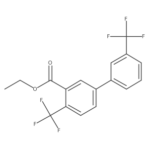 Ethyl 3',4-bis(trifluoromethyl)-[1,1'-biphenyl]-3-carboxylate Structure