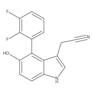 1H-Indole-3-acetonitrile, 4-(2,3-difluorophenyl)-5-hydroxy- Structure