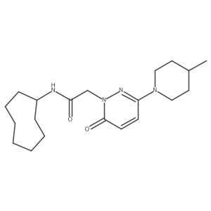 N-cyclooctyl-2-(3-(4-methylpiperidin-1-yl)-6-oxopyridazin-1(6H)-yl)acetamide结构式