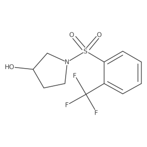 1-[2-(Trifluoromethyl)benzenesulfonyl]pyrrolidin-3-ol结构式