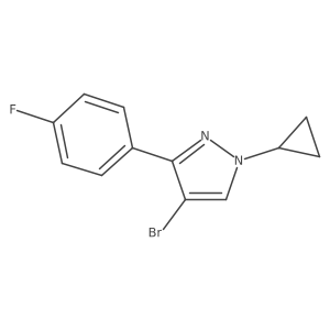 4-bromo-1-cyclopropyl-3-(4-fluorophenyl)-1H-pyrazole结构式