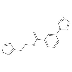 3-(1H-tetrazol-1-yl)-N-(2-(thiophen-3-yl)ethyl)benzamide Structure