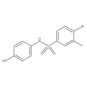 4-bromo-N-(4-hydroxyphenyl)-3-methylbenzene-1-sulfonamide结构式