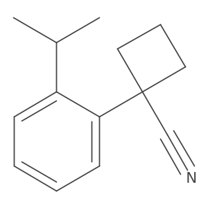 1-[2-(Propan-2-yl)phenyl]cyclobutane-1-carbonitrile结构式