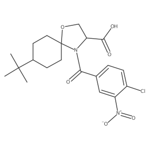 8-tert-Butyl-4-(4-chloro-3-nitrobenzoyl)-1-oxa-4-azaspiro[4.5]decane-3-carboxylic acid Structure