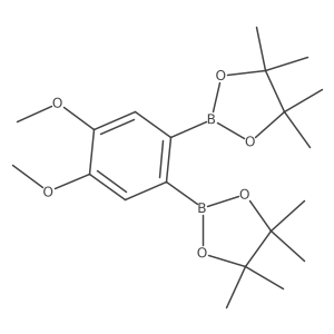 2,2'-(4,5-Dimethoxy-1,2-phenylene)bis(4,4,5,5-tetramethyl-1,3,2-dioxaborolane)结构式