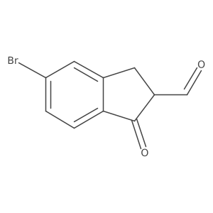 1h-Indene-2-carboxaldehyde, 5-bromo-2,3-dihydro-1-oxo- Structure
