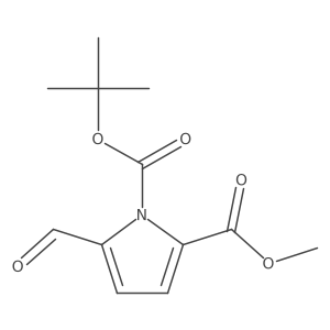 methyl N-tert-butoxycarbonyl-5-formylpyrrole-2-carboxylate Structure
