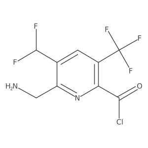 2-(Aminomethyl)-3-(difluoromethyl)-5-(trifluoromethyl)pyridine-6-carbonyl chloride结构式