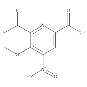 2-(Difluoromethyl)-3-methoxy-4-nitropyridine-6-carbonyl chloride Structure