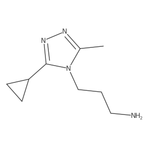 3-(3-Cyclopropyl-5-methyl-4H-1,2,4-triazol-4-yl)propan-1-amine结构式