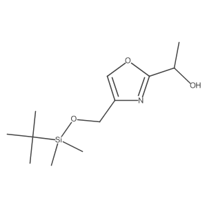 1-(4-(((tert-Butyldimethylsilyl)oxy)methyl)oxazol-2-yl)ethanol结构式