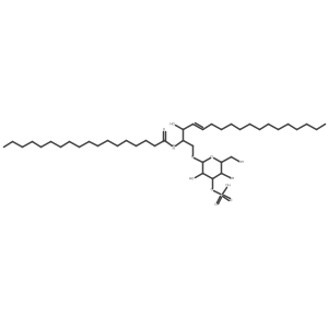 N-[2-Hydroxy-1-[[(3-O-sulfo-I(2)-D-galactopyranosyl)oxy]methyl]-3-heptadecen-1-yl]octadecanamide结构式
