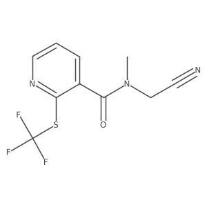 N-(cyanomethyl)-N-methyl-2-[(trifluoromethyl)sulfanyl]pyridine-3-carboxamide结构式