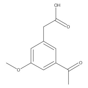 (3-Acetyl-5-methoxyphenyl)acetic acid结构式