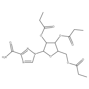 1-[2,3,5-Tris-O-(1-oxopropyl)-I(2)-D-ribofuranosyl]-1H-1,2,4-triazole-3-carboxamide Structure
