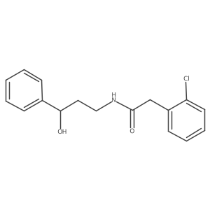 2-(2-chlorophenyl)-N-(3-hydroxy-3-phenylpropyl)acetamide结构式