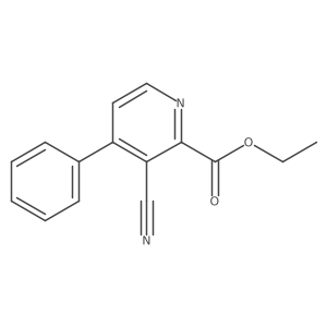 Ethyl 3-cyano-4-phenylpyridine-2-carboxylate结构式