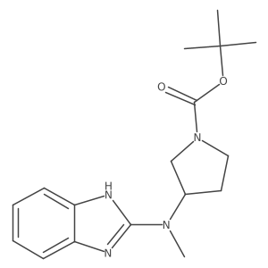 (R)-tert-butyl 3-((1H-benzo[d]imidazol-2-yl)(methyl)amino)pyrrolidine-1-carboxylate结构式