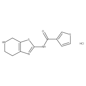 N-(4,5,6,7-tetrahydro[1,3]thiazolo[5,4-c]pyridin-2-yl)thiophene-3-carboxamide hydrochloride Structure