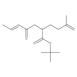 Tert-butyl 3-methylbut-3-enyl(e)-2-oxopent-3-enylcarbamate结构式