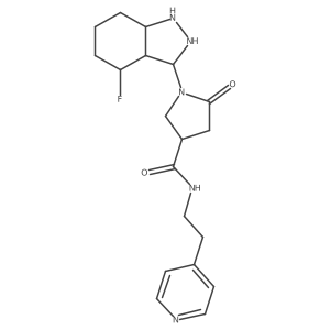 1-(4-fluoro-2,3,3a,4,5,6,7,7a-octahydro-1H-indazol-3-yl)-5-oxo-N-(2-pyridin-4-ylethyl)pyrrolidine-3-carboxamide Structure