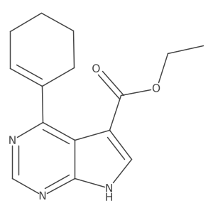 Ethyl 4-cyclohexenyl-7H-pyrrolo[2,3-d]pyrimidine-5-carboxylate Structure