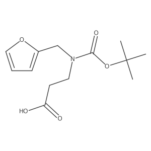 3-{[(Tert-butoxy)carbonyl][(furan-2-yl)methyl]amino}propanoic acid结构式