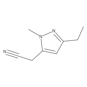 2-(3-ethyl-1-methyl-1H-pyrazol-5-yl)acetonitrile Structure