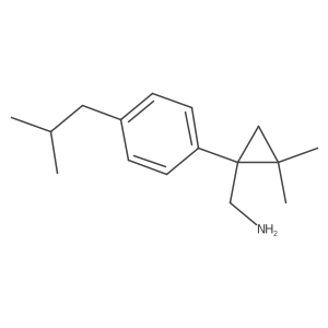 {2,2-Dimethyl-1-[4-(2-methylpropyl)phenyl]cyclopropyl}methanamine结构式