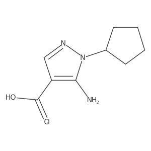 5-amino-1-cyclopentyl-1H-pyrazole-4-carboxylic acid结构式