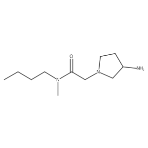 2-(3-aminopyrrolidin-1-yl)-N-butyl-N-methylacetamide结构式