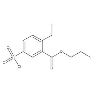 Propyl 5-(chlorosulfonyl)-2-ethylbenzoate结构式