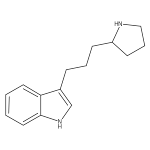 3-[3-(pyrrolidin-2-yl)propyl]-1H-indole结构式