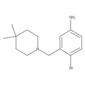 4-Bromo-3-[(4,4-dimethylpiperidin-1-yl)methyl]aniline结构式