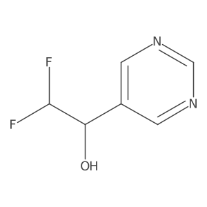 2,2-Difluoro-1-(pyrimidin-5-yl)ethan-1-ol结构式
