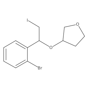 3-[1-(2-Bromophenyl)-2-iodoethoxy]oxolane结构式