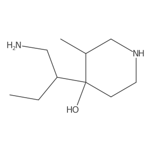 4-(1-Aminobutan-2-yl)-3-methylpiperidin-4-ol Structure