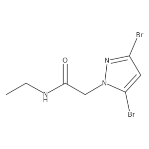 2-(3,5-Dibromo-1H-pyrazol-1-yl)-N-ethylacetamide Structure