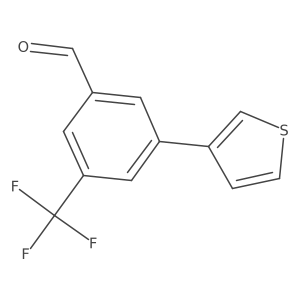 3-Thiophen-3-yl-5-trifluoromethyl-benzaldehyde Structure
