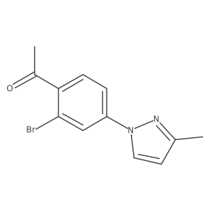 1-[2-bromo-4-(3-methyl-1H-pyrazol-1-yl)phenyl]ethan-1-one结构式