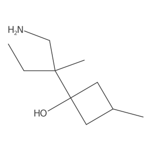1-(1-Amino-2-methylbutan-2-yl)-3-methylcyclobutan-1-ol结构式