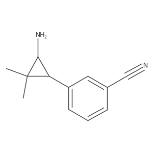 3-(3-Amino-2,2-dimethylcyclopropyl)benzonitrile Structure