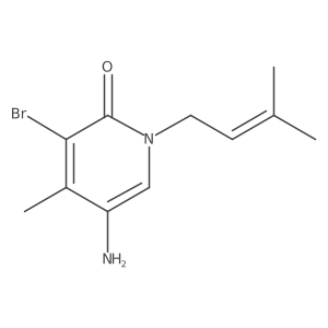 5-Amino-3-bromo-4-methyl-1-(3-methylbut-2-en-1-yl)-1,2-dihydropyridin-2-one Structure