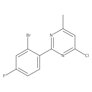 2-(2-Bromo-4-fluorophenyl)-4-chloro-6-methylpyrimidine Structure