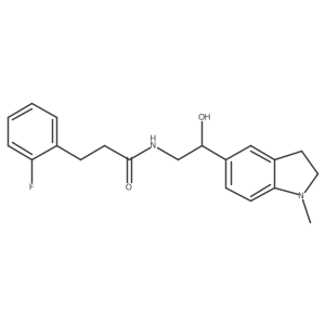 3-(2-fluorophenyl)-N-(2-hydroxy-2-(1-methylindolin-5-yl)ethyl)propanamide结构式