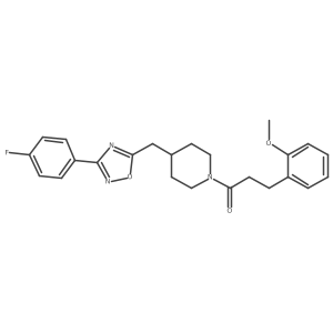 4-{[3-(4-Fluorophenyl)-1,2,4-oxadiazol-5-yl]methyl}-1-[3-(2-methoxyphenyl)propanoyl]piperidine Structure