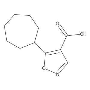 5-Cycloheptyl-1,2-oxazole-4-carboxylic acid结构式